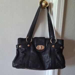 Elegant Black Leather Handbag